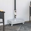 vidaXL パラソル用ベース ライトグレー 45x25x8.3 cm 花こう岩