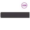 vidaXL 芝生エッジング 30 個 20 x 103 cm スチール ブラック