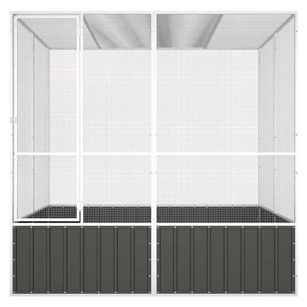 vidaXL バードケージ アントラシート 213.5x217.5x211.5 cm 亜鉛メッキ鋼