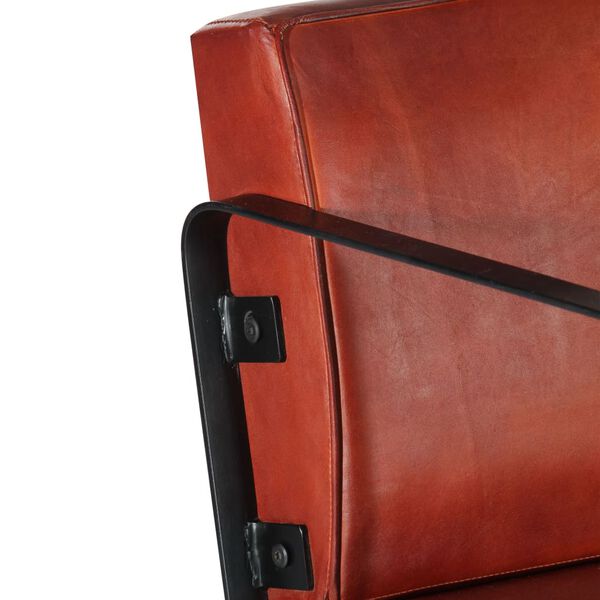 vidaXL 2人掛けソファ ブラウン 本革製