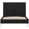 vidaXL ベッドフレーム ブラック 布製 90x200cm