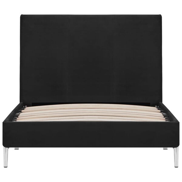 vidaXL ベッドフレーム ブラック 布製 90x200cm