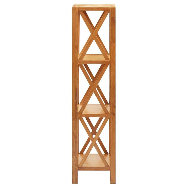 vidaXL 4段棚 40x30x125cm オーク無垢材
