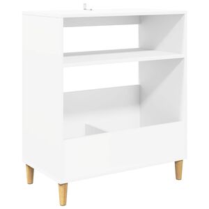 vidaXL レコードプレーヤースタンド ホワイト 71 x 39.5 x 83 cm エンジニアードウッド