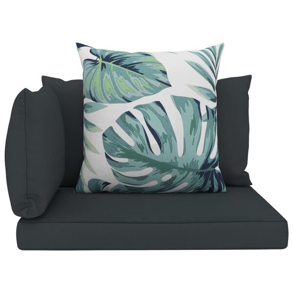 vidaXL パレットソファクッション 4点 アントラシート 布製