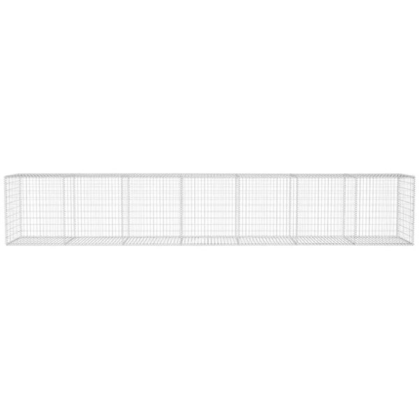 vidaXL 亜鉛メッキ鋼製カバー ガビオン 600x50x100cm