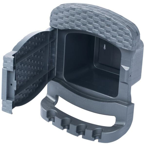 vidaXL 壁掛け式ガーデンホースリール ホース付き プラスチック アントラシート