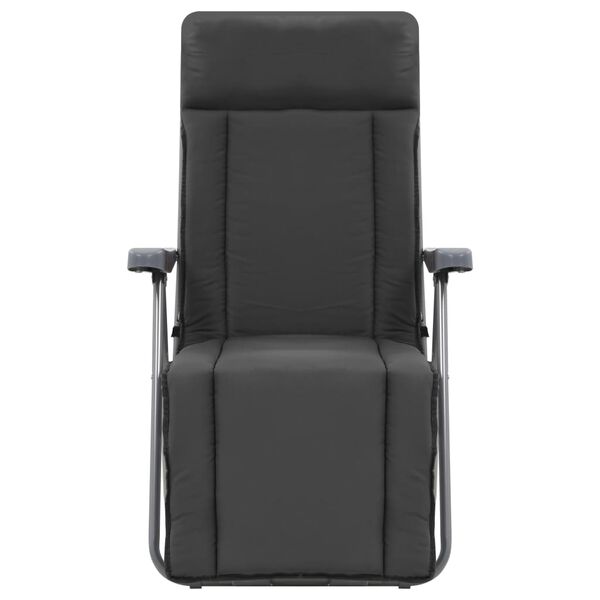 vidaXL 折りたたみガーデンチェア クッション付き 2点 グレー