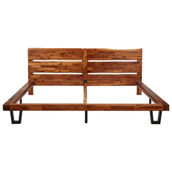 vidaXL ベッドフレーム 天然木の形状 (ライブエッジ) アカシア無垢材 200cm