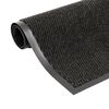 vidaXL ホコリ防止 玄関マット 長方形 房状 60x90cm ブラック