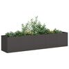 vidaXL プランター ブラック 200x40x40 cm 冷間圧延鋼