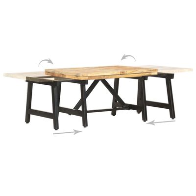 vidaXL 伸長式コーヒーテーブル 160x70x45cm マンゴー無垢材