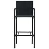 vidaXL バースツール 2点 ポリラタン製 ブラック