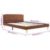 vidaXL ベッドフレーム ブラウン 布製 135x190cm
