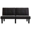 vidaXL 2人掛けソファ ブラック 合成皮革製