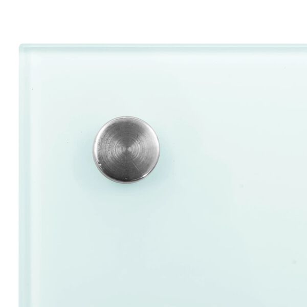 vidaXL キッチン用 汚れ防止板 ホワイト 100x50cm 強化ガラス製