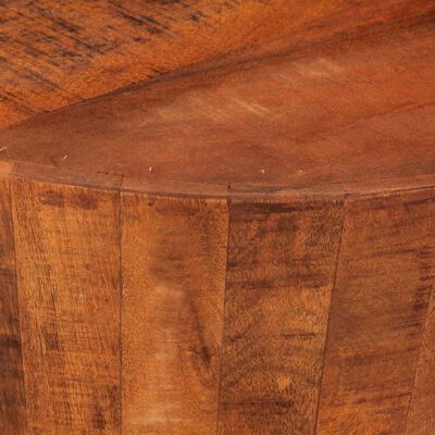 vidaXL コーヒーテーブル 直径52x30 cm ラフ材 無垢のマンゴーウッド