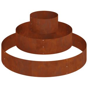 vidaXL ガーデンプランター 錆 120 x 120 x 20 cm 耐候性スチール