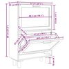vidaXL シューズキャビネット ブラウン 52x25x80 cm エンジニアリングウッド&天然ラタン