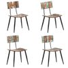 vidaXL ダイニングチェア 4点セット 再生無垢材