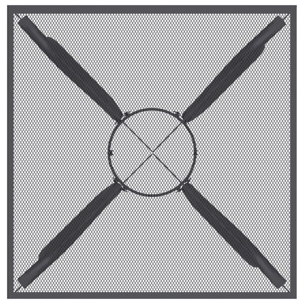 vidaXL ガーデンテーブル アントラシート 50x50x72 cm スチールメッシュ