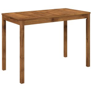 vidaXL ガーデンディナーテーブル ナチュラル 108.5 x 55 x 75 cm ソリッドアカシアウッド
