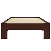 vidaXL ベッドフレーム ダークブラウン パイン無垢材 100x200cm