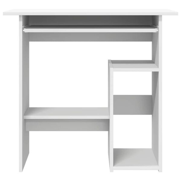 vidaXL デスク 白色 80x45x74cm パーティクルボード