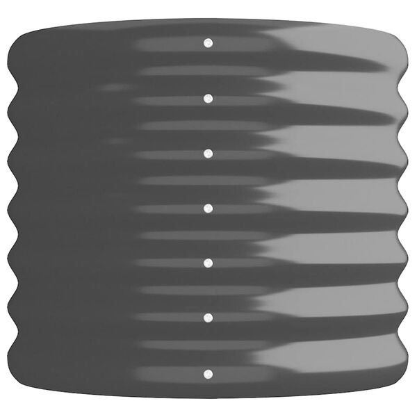 vidaXL ガーデンプランター 亜鉛メッキスチール 224x40x36 cm アントラシート