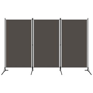 vidaXL 間仕切り 3枚パネル アントラシート 260x180cm