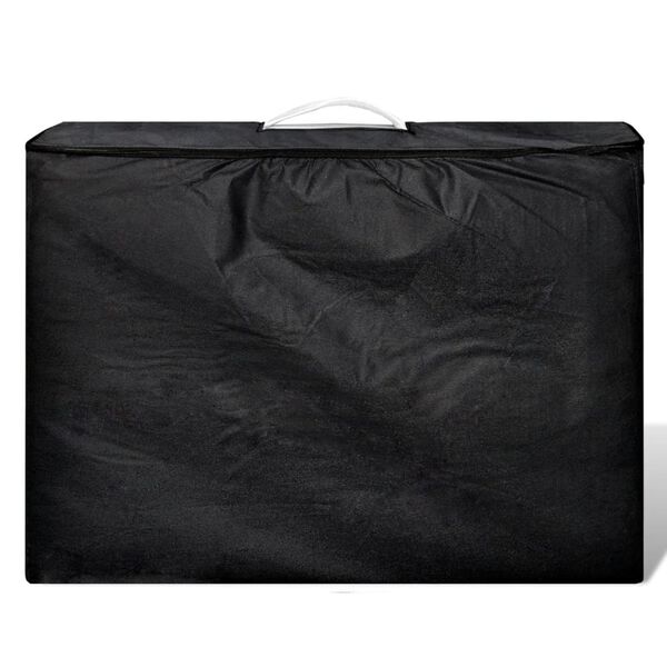 vidaXL 折りたたみ式マッサージテーブル 四つ折り 木製フレーム付き クリームホワイト