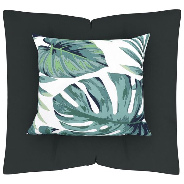 vidaXL フロアパレットソファクッション 2点 アントラシート 布製