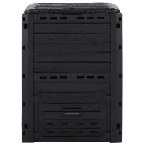 vidaXL ガーデンコンポスター ブラック 280 L ポリプロピレン