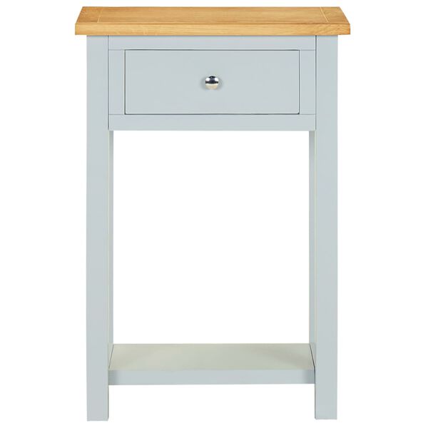 vidaXL エンドテーブル 50x32x75cm オーク無垢材