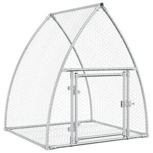 vidaXL ウサギ小屋 シルバー 105x100x120cm 亜鉛メッキ鋼