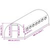 vidaXL 温室用交換カバー (24m&sup2;) 400x600x200cm グリーン