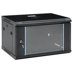 vidaXL 6U壁かけネットワークキャビネット 19インチ IP20 600x450x350 mm
