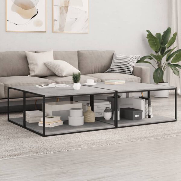 vidaXL 本棚ボード 8点 コンクリートグレー 80x50x1.5cm エンジニアリングウッド