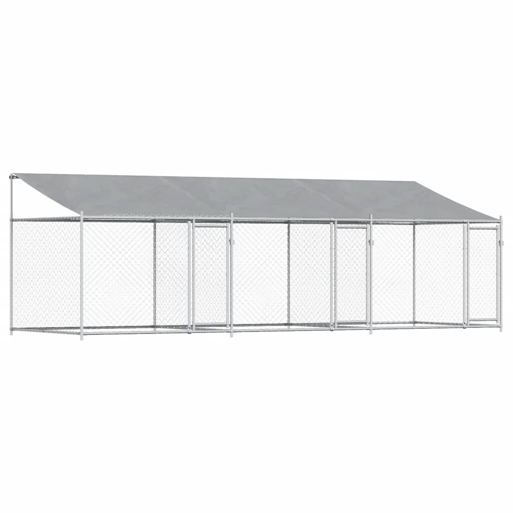 犬用ケージ ルーフ&ドア付き グレー 亜鉛メッキ鋼, 犬用囲い, 屋外犬小屋 Amazon.co.jp: vidaXL 犬用ケージ ルーフ&ドア付き グレー 2x2x2 m