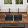 vidaXL 手作り キッチンシンク ステンレススチール製 ブラック