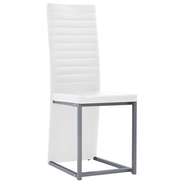 vidaXL ダイニング7点セット スチール＆強化ガラス ブラック＆ホワイト