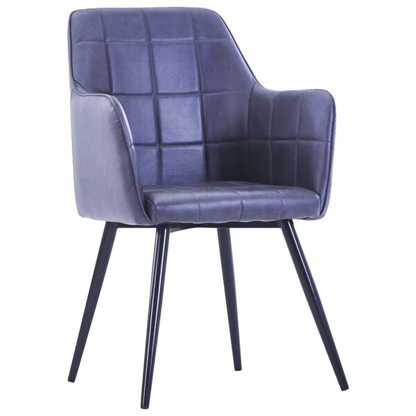 vidaXL ダイニングチェア 2点セット グレー スエード調合成皮革張り