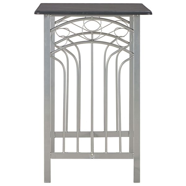 vidaXL バー3点セット 木製＆スチール ブラック