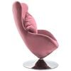 vidaXL 回転エッグ型チェア クッション付き ピンク ベルベット