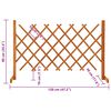 vidaXL トレリス付きガーデンフェンス オレンジ 120x90cm モミ無垢材