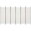 vidaXL 間仕切り 6枚パネル ホワイト 300x180cm