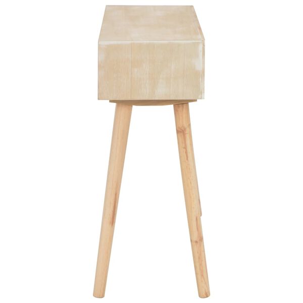 vidaXL コンソールテーブル 引き出し3段付き 100x30x73cm パイン無垢材