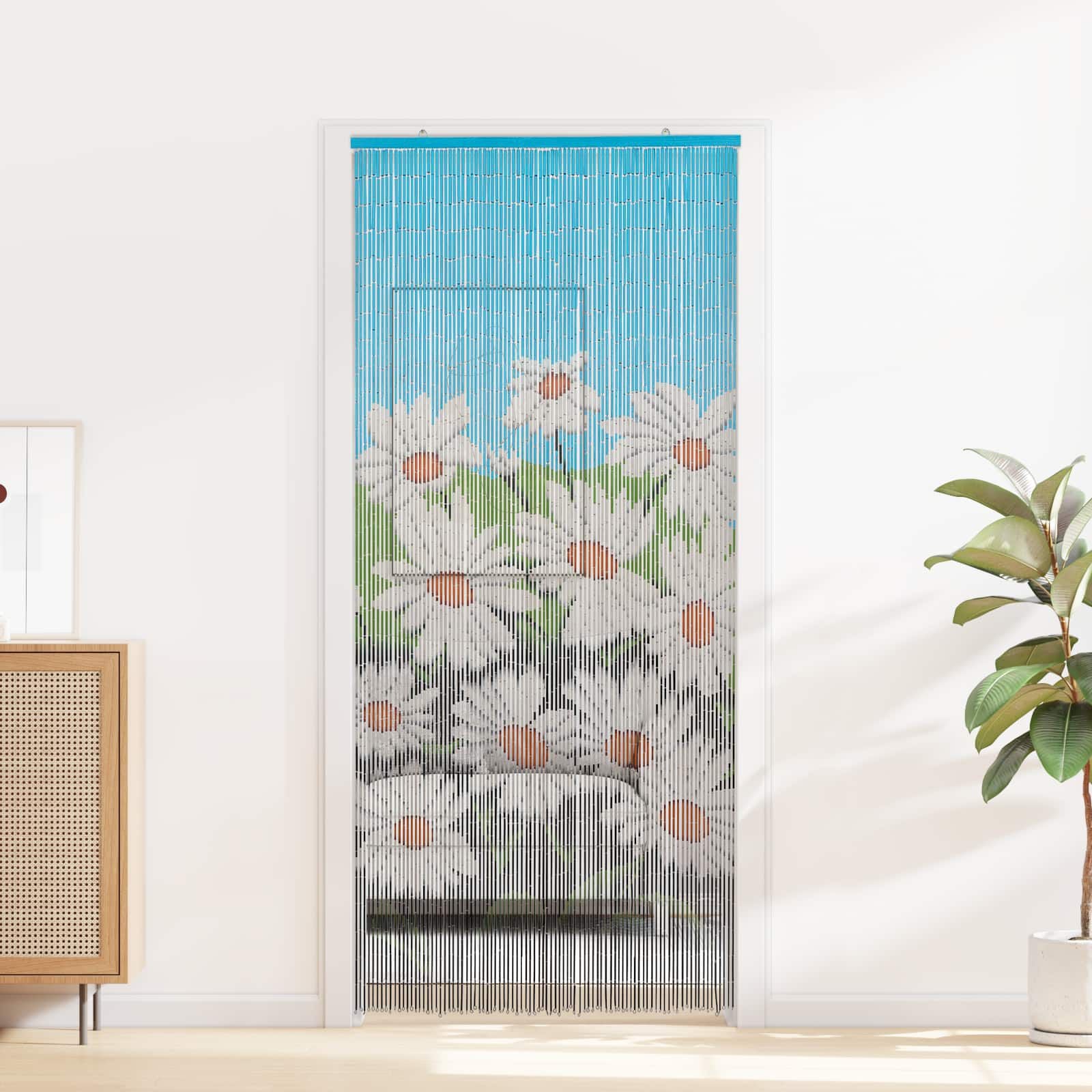 vidaXL 虫用ドアカーテン multicolor 200 x 90 cm 竹 | vidaXL.jp