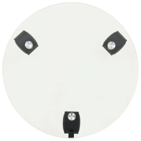 vidaXL キャスター付き植木鉢台 2点 28cm 強化ガラス 丸型