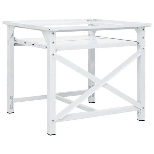 vidaXL 洗濯機置き台 引き出しボード棚付き ホワイト